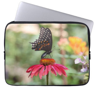 Eastern Black Swallowtail on Cone Flower Laptop Sleeve