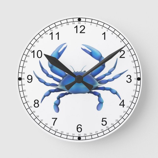 Eastern Blue Crab Wall Clock (Front)