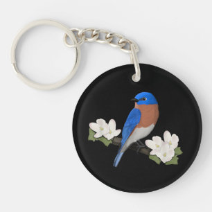 Eastern Bluebird Bird Birdlover Birdwatcher Animal Key Ring