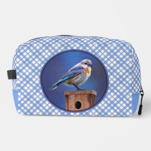 Eastern Bluebird Female Painting Original Bird Art Dopp Kit