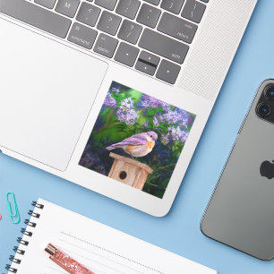 Eastern Bluebird in Snow - Original Photograph