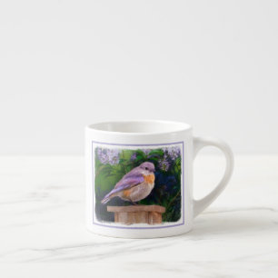 Eastern Bluebird in Snow - Original Photograph Espresso Cup