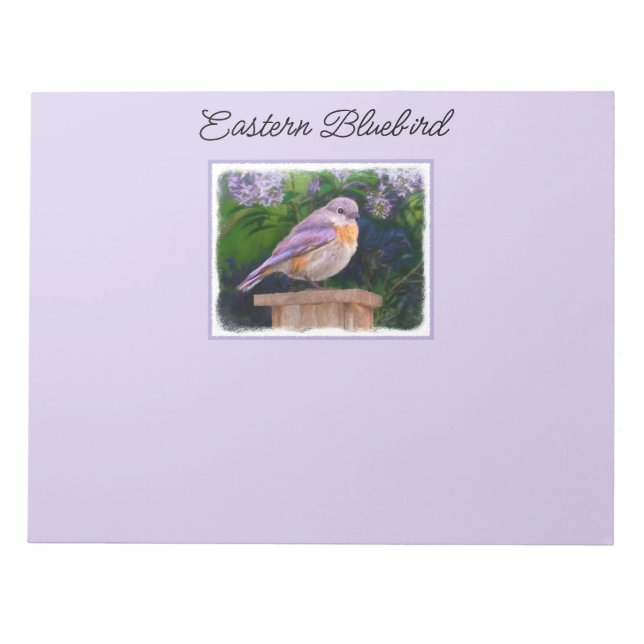 Eastern Bluebird in Snow - Original Photograph Notepad (Front)