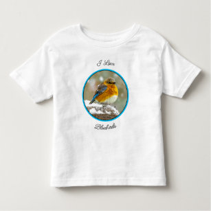 Eastern Bluebird in Snow - Original Photograph Toddler T-Shirt