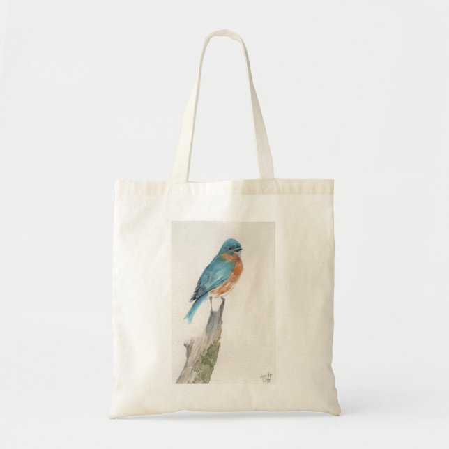Eastern Bluebird Totebag Tote Bag (Front)
