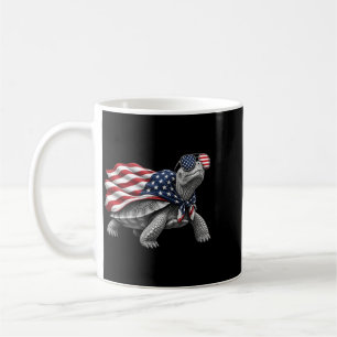 Eastern Box Turtle 4th Of July Aamerican Flag Coffee Mug