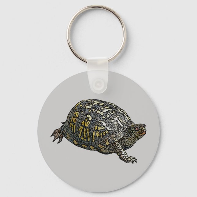 Eastern Box Turtle Coordinating Items Key Ring (Front)