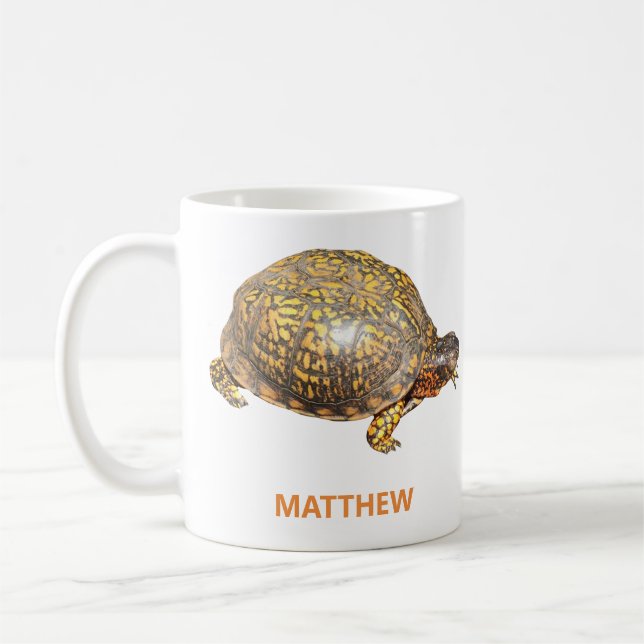 Eastern Box Turtle Photo Personalised Coffee Mug (Left)