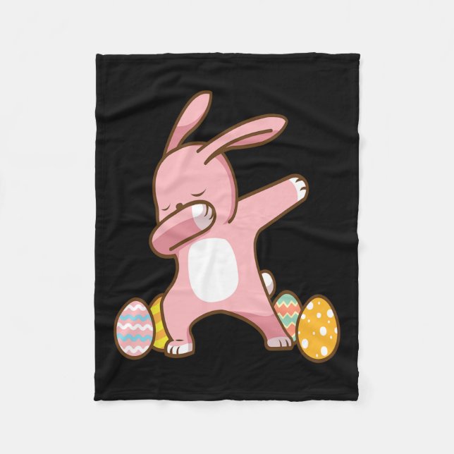 Eastern Bunny Dub Easter Sunday Happy Easter  Fleece Blanket (Front)