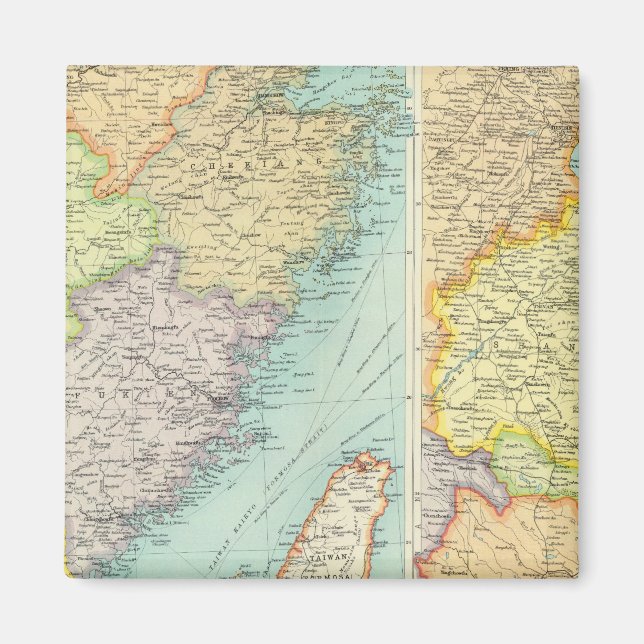 Eastern China political map Magnet (Front)