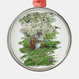 Eastern Chipmunk Metal Ornament
