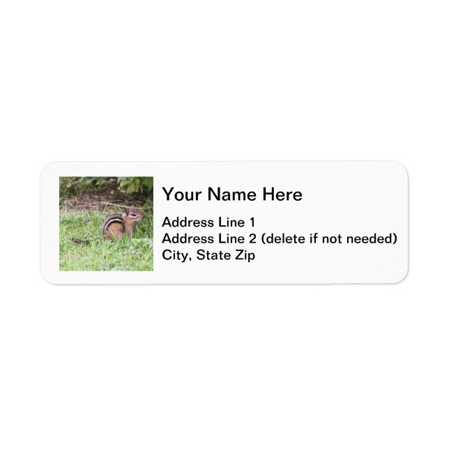 Eastern Chipmunk Return Address Label (Front)