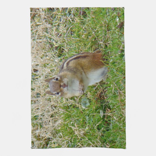 Eastern Chipmunk Tea Towel (Vertical)