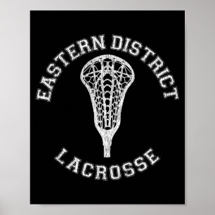 Eastern District Lacrosse Girls Lax Retro Distress Poster