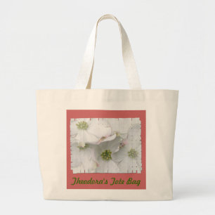 Eastern Dogwood Blossoms - Cornus florida Large Tote Bag