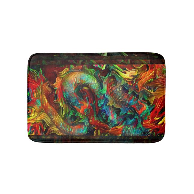 Eastern Dragon Oracle Meditation or Bath Mat (Front)