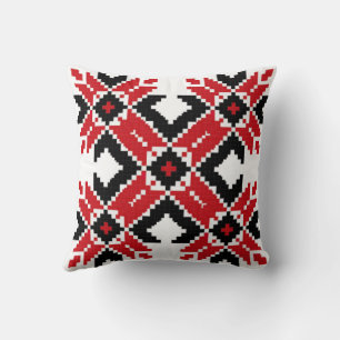 Eastern Europe Pattern, Traditional Folk, Folklore Cushion