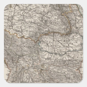 Eastern Europe, South Russia, Turkey Square Sticker