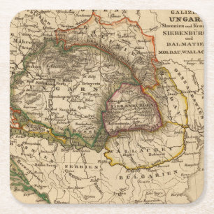 Eastern Europe Square Paper Coaster
