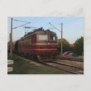 Eastern European Goods Train Postcard