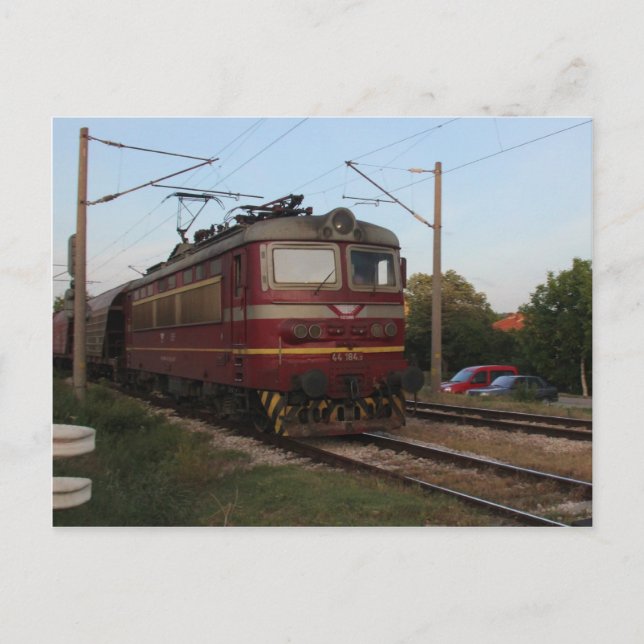 Eastern European Goods Train Postcard (Front)