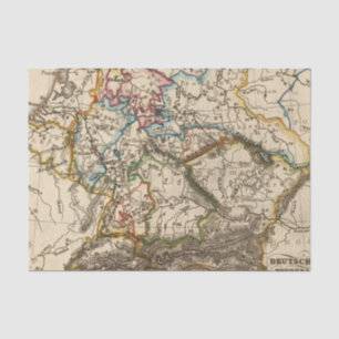 Eastern European Map Tissue Paper