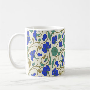 Eastern floral nasturtium, stylish pattern. coffee mug