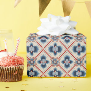 Eastern Folk Diamond Pattern Wrapping Paper