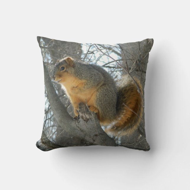 Eastern Fox Squirrel (Tree) Pillow (Front)