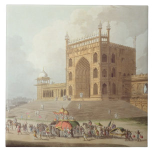Eastern Gate of the Jummah Musjid at Delhi, from ' Tile