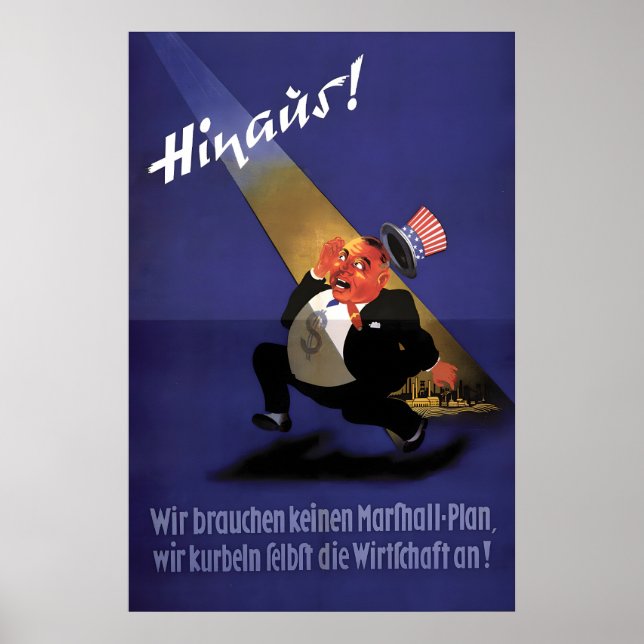 Eastern Germany Propaganda Poster Get out (Front)