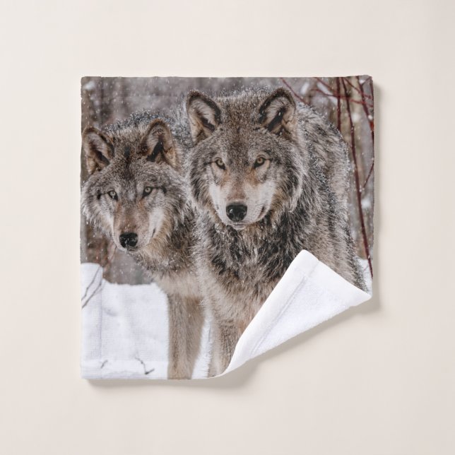 Eastern Gray Wolf Wash Cloth (Wash Cloth)