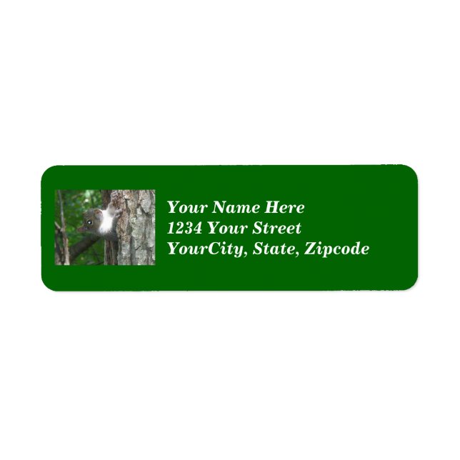 Eastern Grey Squirrel Items Address Label Return Address Label (Front)