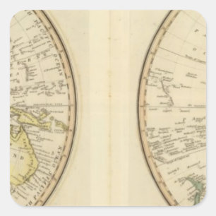 Eastern Hemisphere 13 Square Sticker