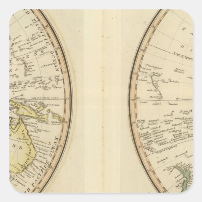 Eastern Hemisphere 13 Square Sticker (Front)