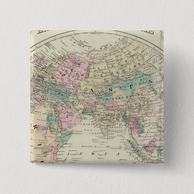 Eastern Hemisphere 14 15 Cm Square Badge (Front)