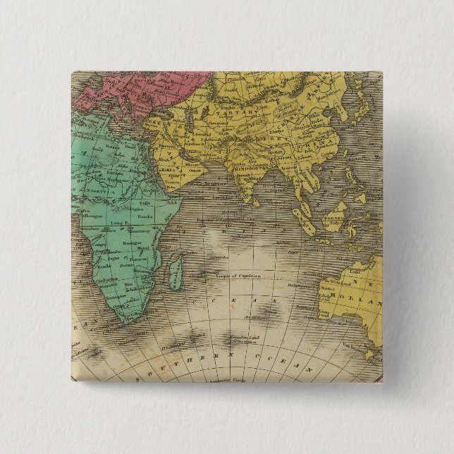 Eastern Hemisphere 15 Cm Square Badge (Front)