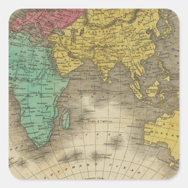 Eastern Hemisphere 15 Square Sticker (Front)