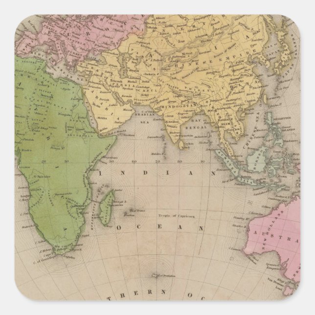 Eastern Hemisphere 7 Square Sticker (Front)