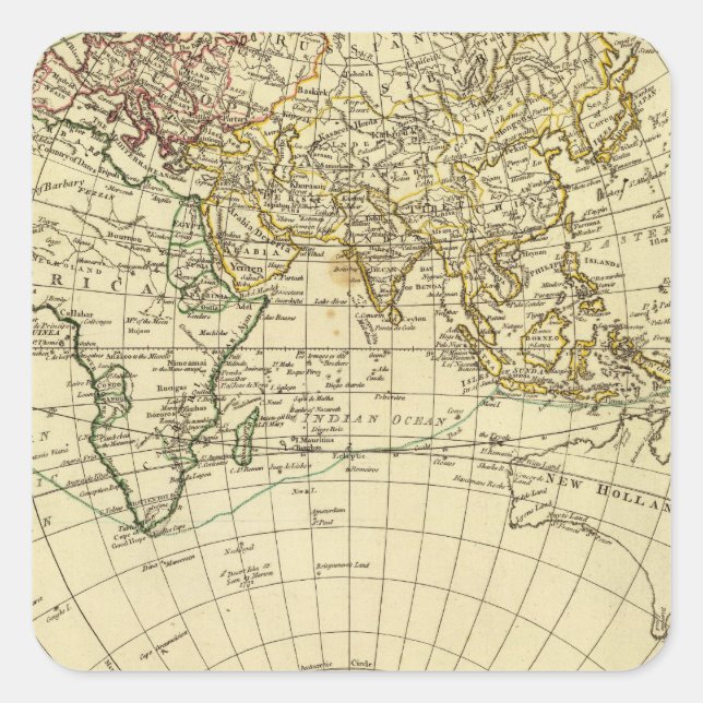 Eastern Hemisphere 8 Square Sticker (Front)