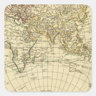 Eastern Hemisphere 8 Square Sticker