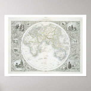 Eastern Hemisphere, from a Series of World Maps pu Poster