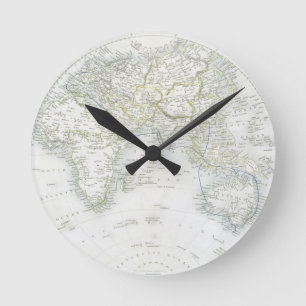 Eastern Hemisphere, from a Series of World Maps pu Round Clock
