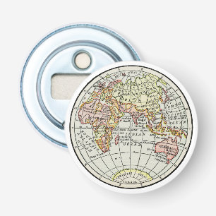 Eastern Hemisphere Map Globe Travel Art Bottle Opener