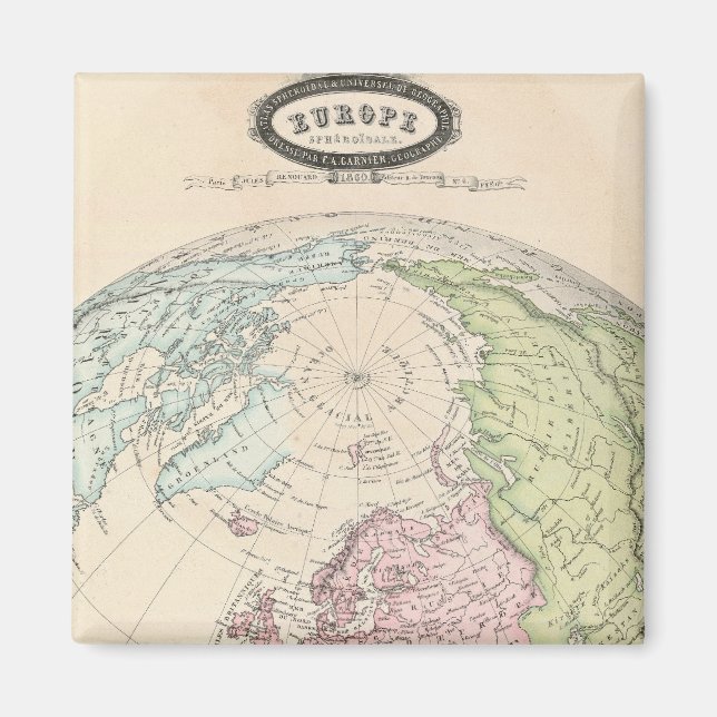 Eastern Hemisphere of Europe Magnet (Front)