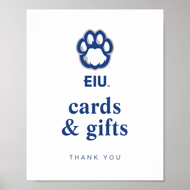 Eastern Illinois Panthers Paw Print & EIU (Front)