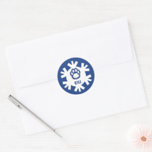 Eastern Illinois Panthers Paw Print & EIU Classic Round Sticker