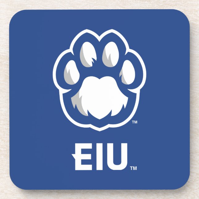 Eastern Illinois Panthers Paw Print & EIU Coaster (Front)