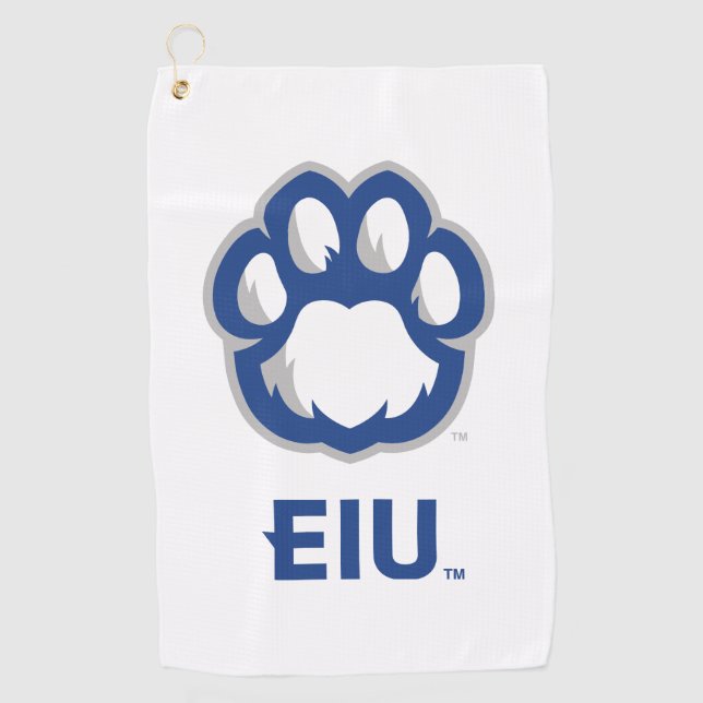Eastern Illinois Panthers Paw Print & EIU Golf Towel (Front)