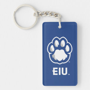 Eastern Illinois Panthers Paw Print & EIU Key Ring